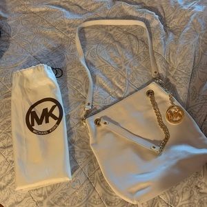 Michael kors white crossbodyand Tye dye bag bundle